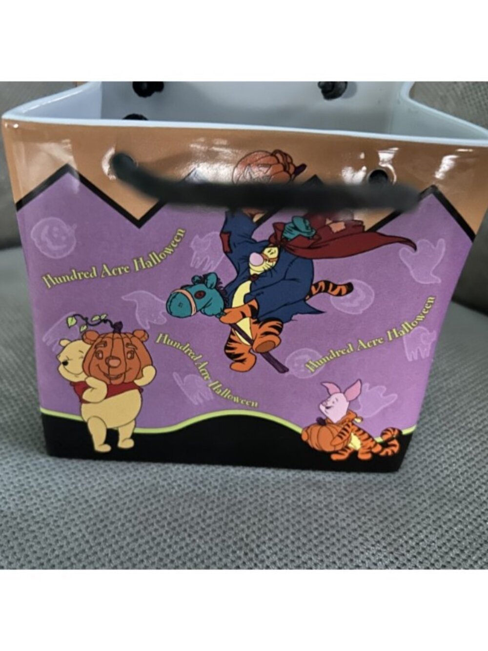 Pooh Ceramic Halloween Bag Planter Vase